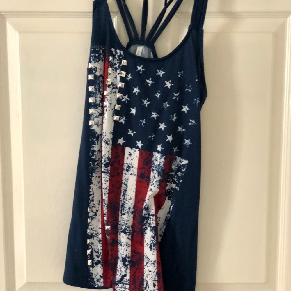 American flag tank top Women’s L